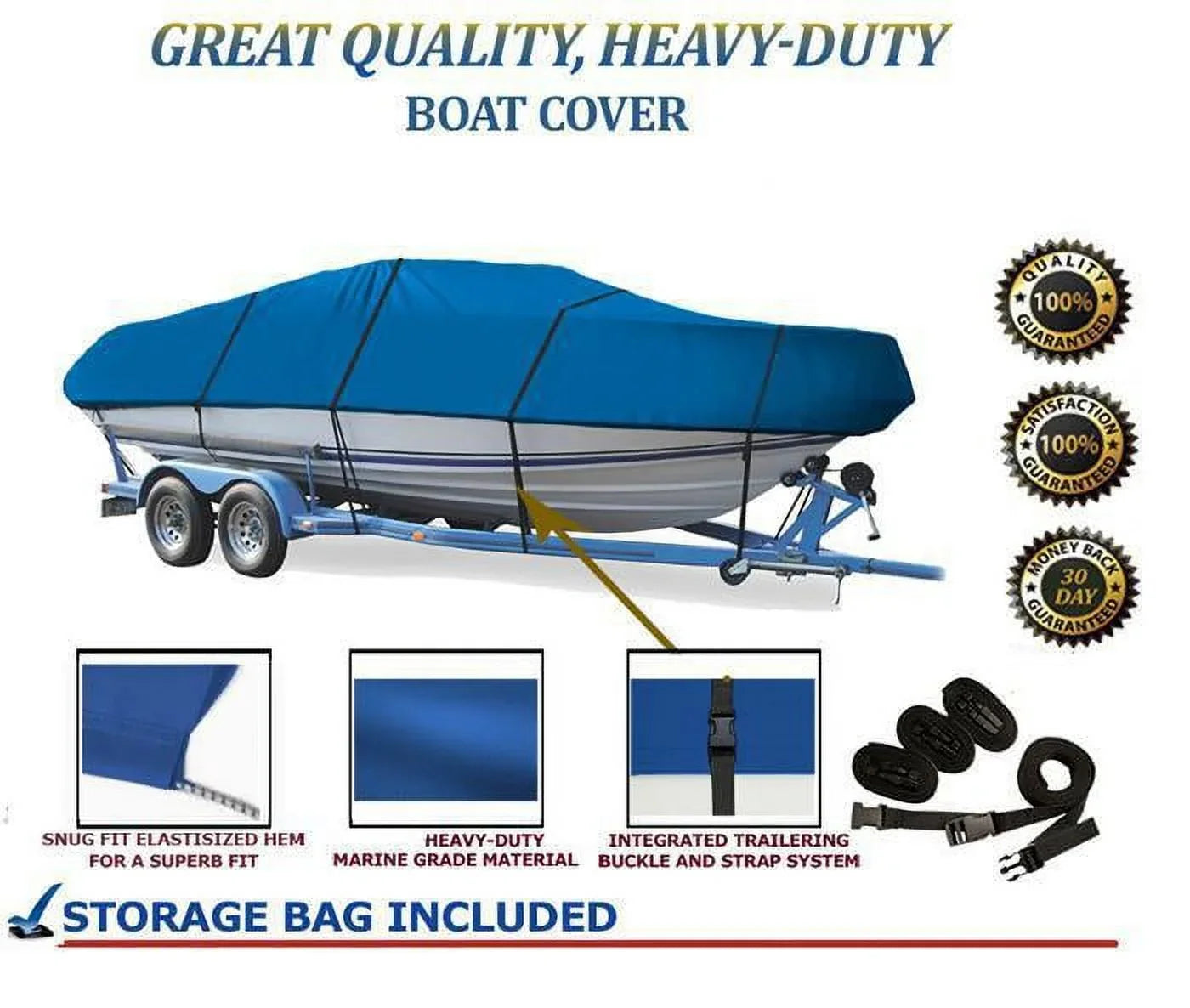SUNDOWNER 1996-2002 BOAT BLUE, COVER QUALITY CUDDY 225 for I/O Compatible WINNS FOUR GREAT