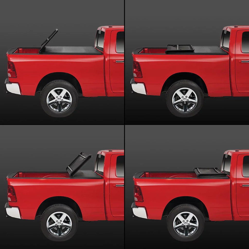 to Adjustable -Fold For Top Frontier Trunk Tri DNA Motoring Nissan 2005 Cover TTC-TRISOFT-045 Soft Fleetside Bed 5' 2021 Tonneau