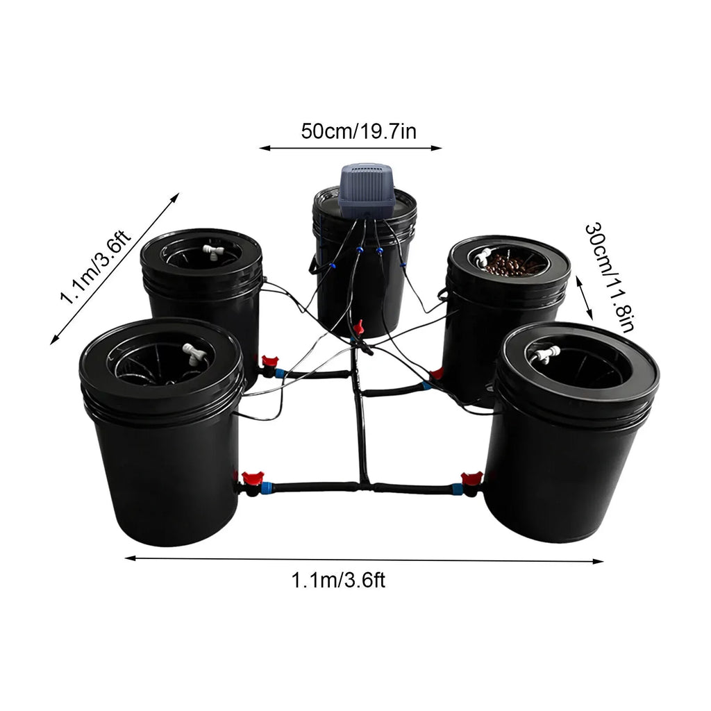 System 5 Vegetables Bucket Growing System System Hydroponic Hydroponics Kit Gardening Hydroponics for Miumaeov Gallon Growing System