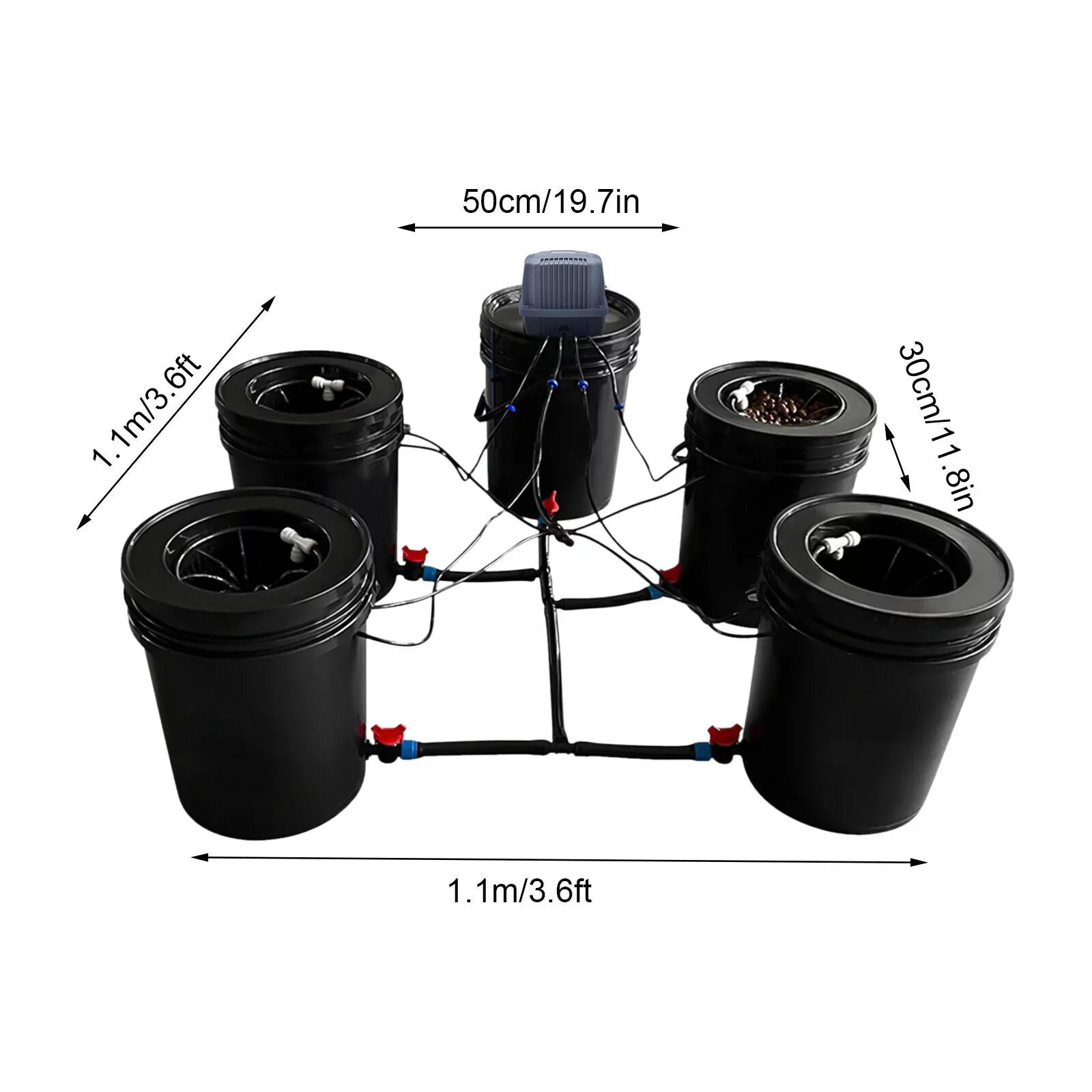 System 5 Vegetables Bucket Growing System System Hydroponic Hydroponics Kit Gardening Hydroponics for Miumaeov Gallon Growing System