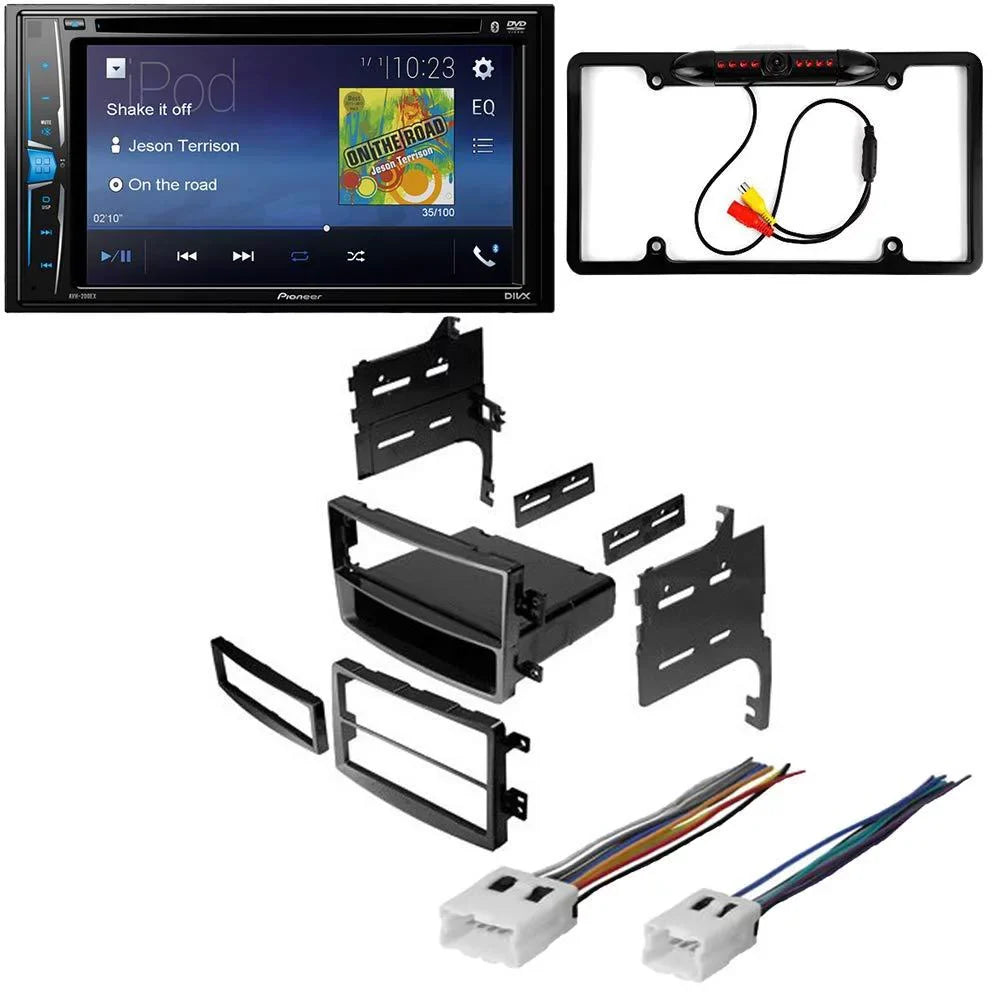 Backup Mounting for Radio Kit Stereo 2006-2008 - and Din DVD with Bundle Car Multimedia Installation 350Z - Touchscreen Nissan Kit Double Camera, Pioneer /Bluetooth KIT471