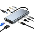 Laptop with Gigabit Pro,Air 11-in-1 Dell VGA,Type-C HDMI, Power,USB Kidsol USB MacBook C 3.5mm LAN,SD,MicroSD,Compatible Ports A*4, 4K Station PD100W Lenovo with HP Multi-Port Docking