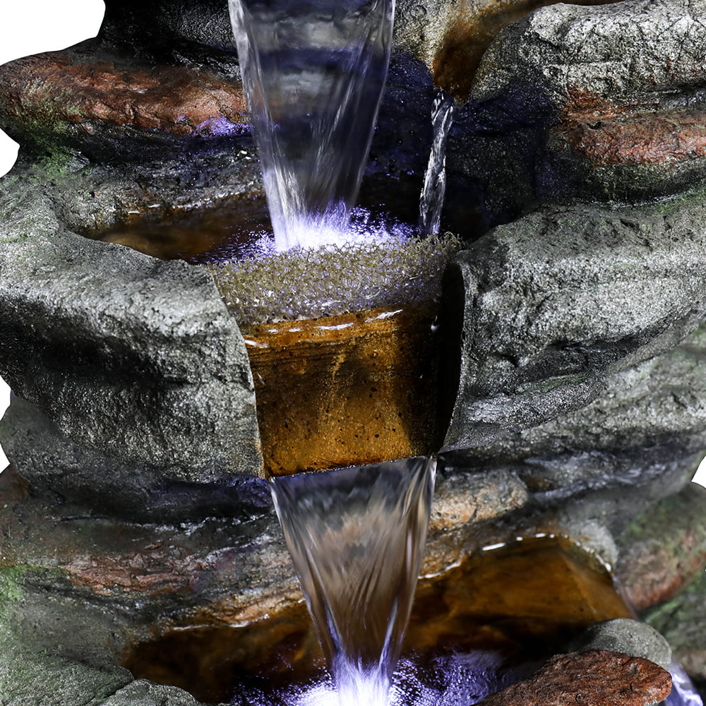 Led with 32.6inches Kmowoo Fountain Rock Lights Water