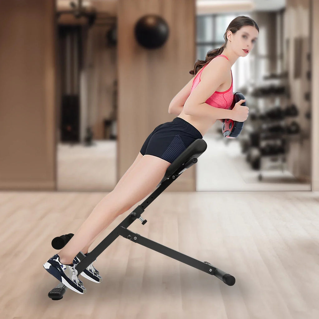Workouts Roman Machine Bench 330 Home up Sit Adjustable Extension Black Chair for lbs 5-Level Gym
