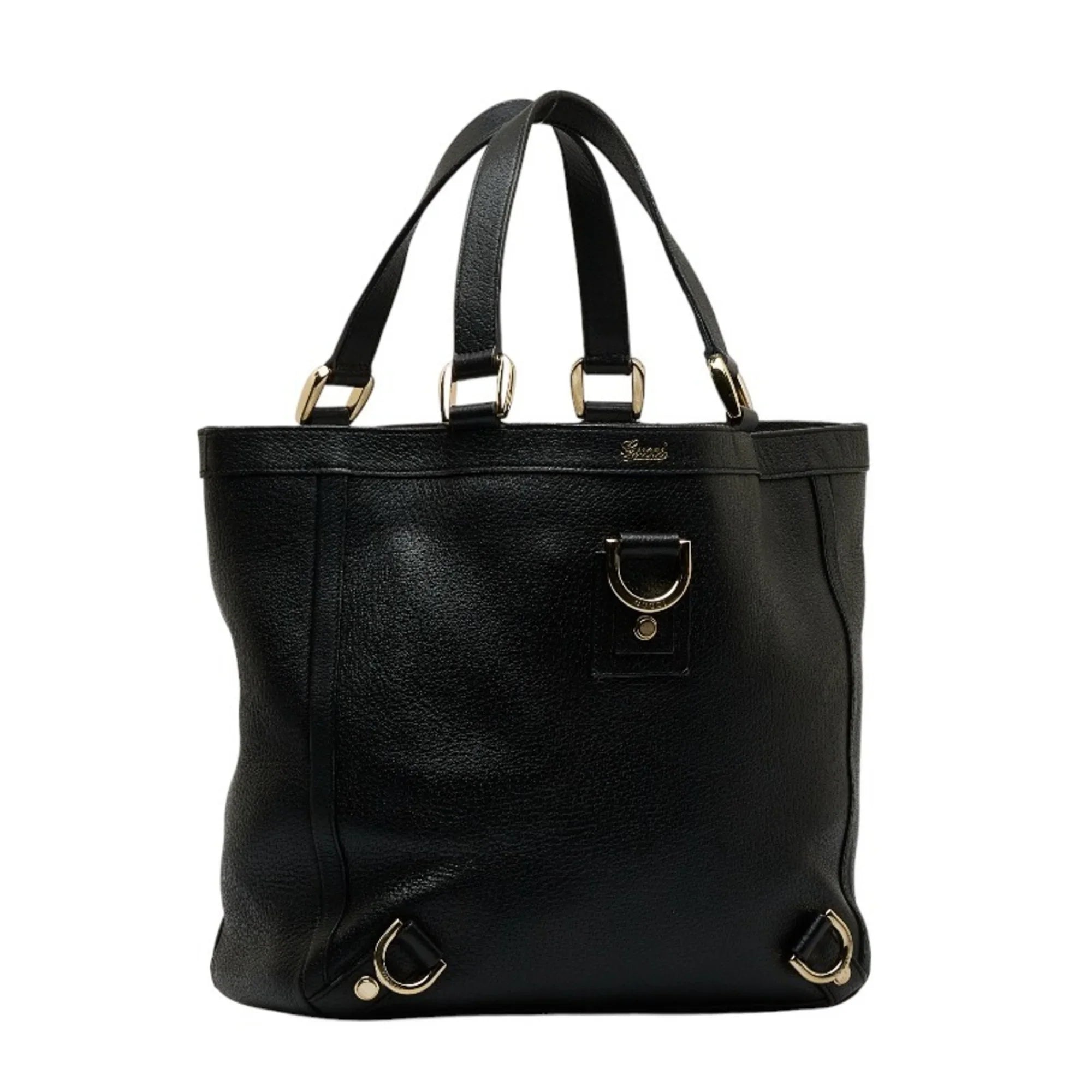 Gucci (Good) 130739 Bag Pre-Owned Women's Leather Handbag GUCCI Black Abbey Tote