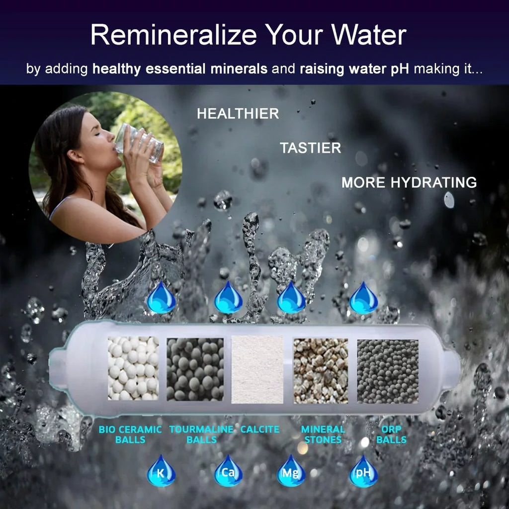 Mineral Alkaline Cartridge Filter RO pH+ System AF-1006 for