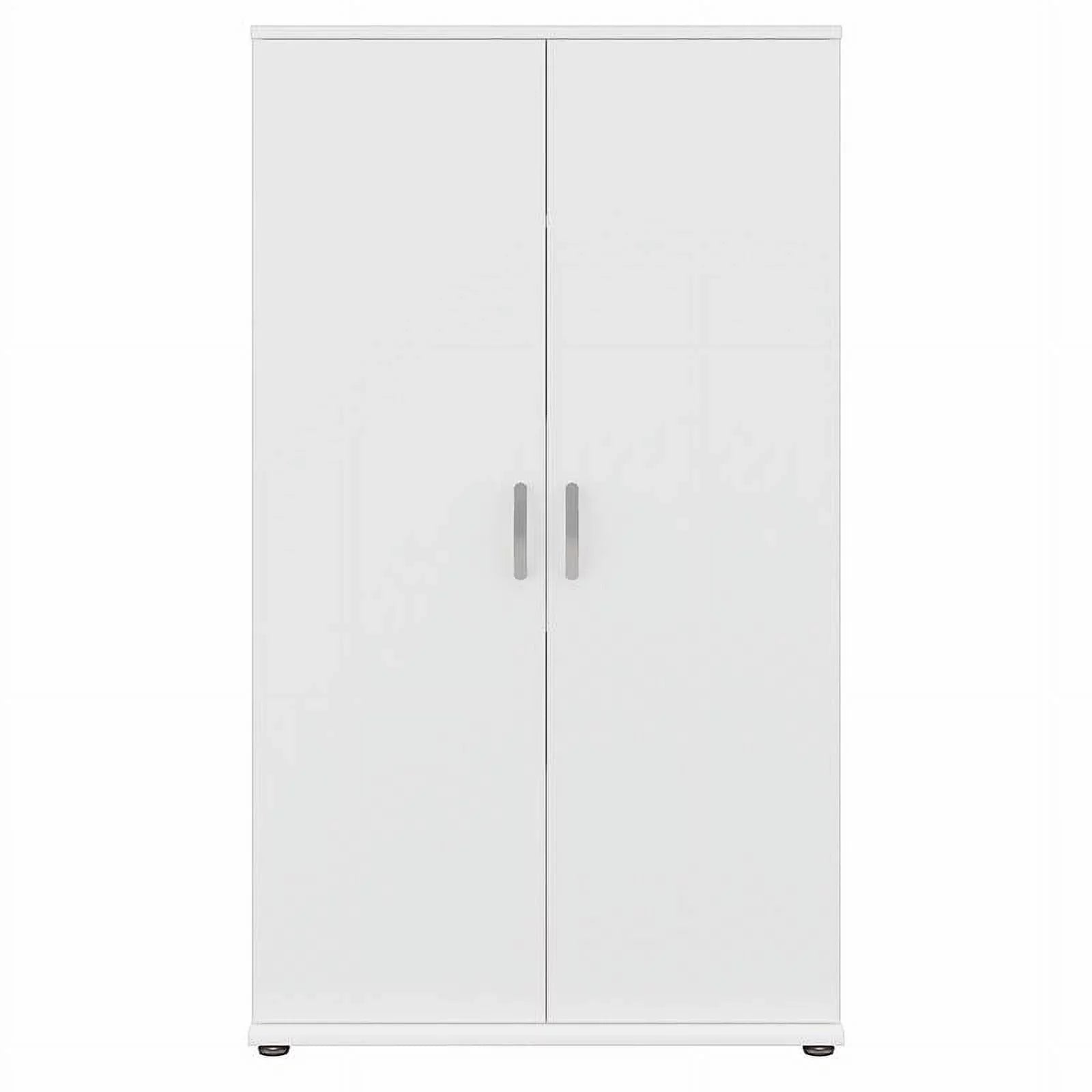 Wood Garage in - White Pemberly Row Engineered Cabinet Storage Tall