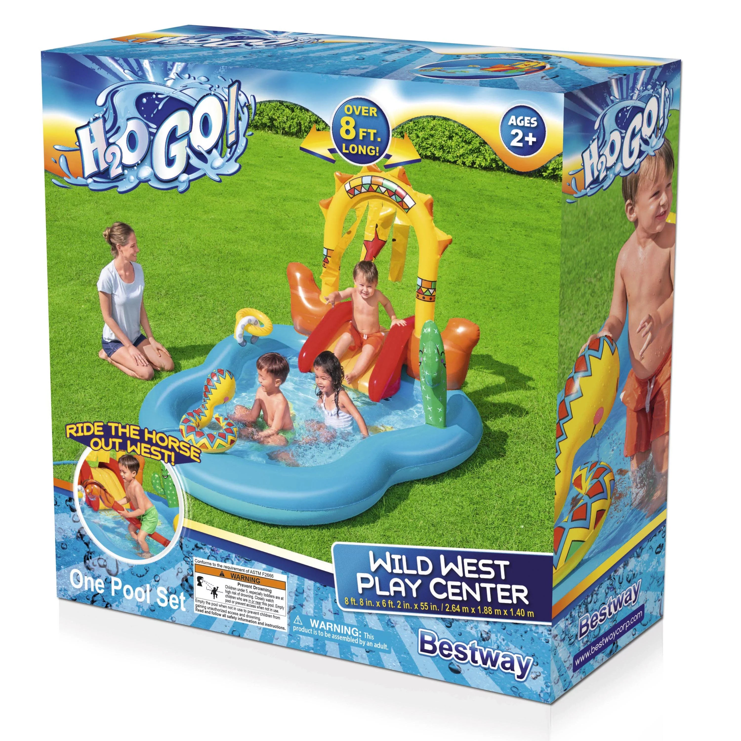 Play Wild Kids Center West Water H2OGO! Inflatable Wide 8'
