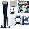White Controller, Disc) (Sony and Starter Version Headset, Sony Cloth Bundle Remote, 5 Microfiber PS5 The 21, Extra Show Kit Accessory Playstation Cleaning with Media Disc MLB