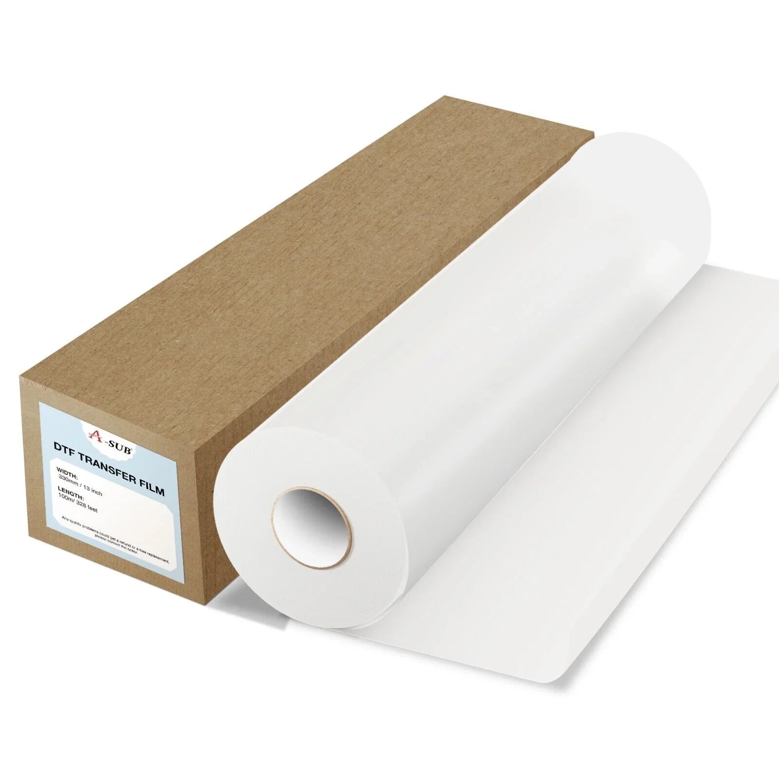 Roll DTF Roll Film Sublimation Paper A-SUB for Transfer, Film X in 13 FT Transfer Heat 328 13"x328' DTF DTF DTF