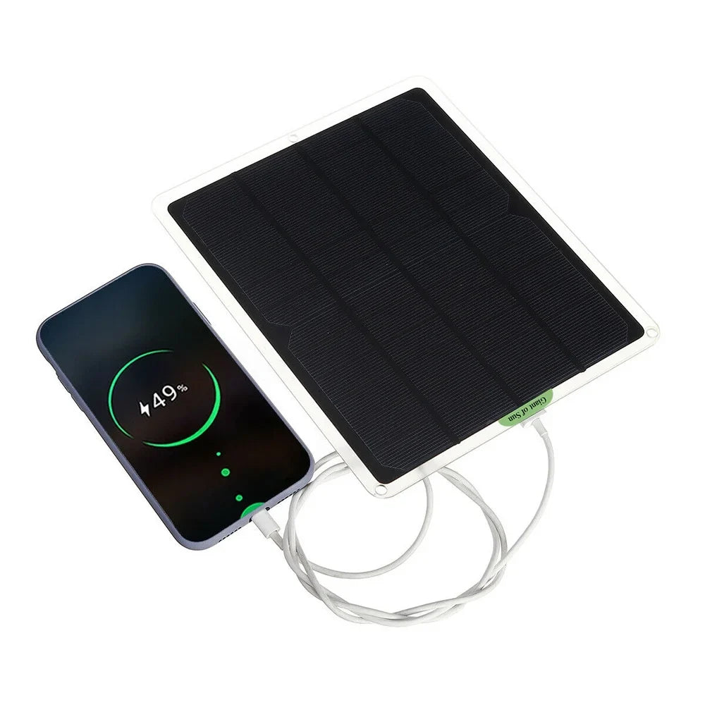 RV Charging Outdoor Solar for Flexible 20W Panels 12V/5V Charger Clips Monocrystalline occkic Battery Cars Yachting Charger with