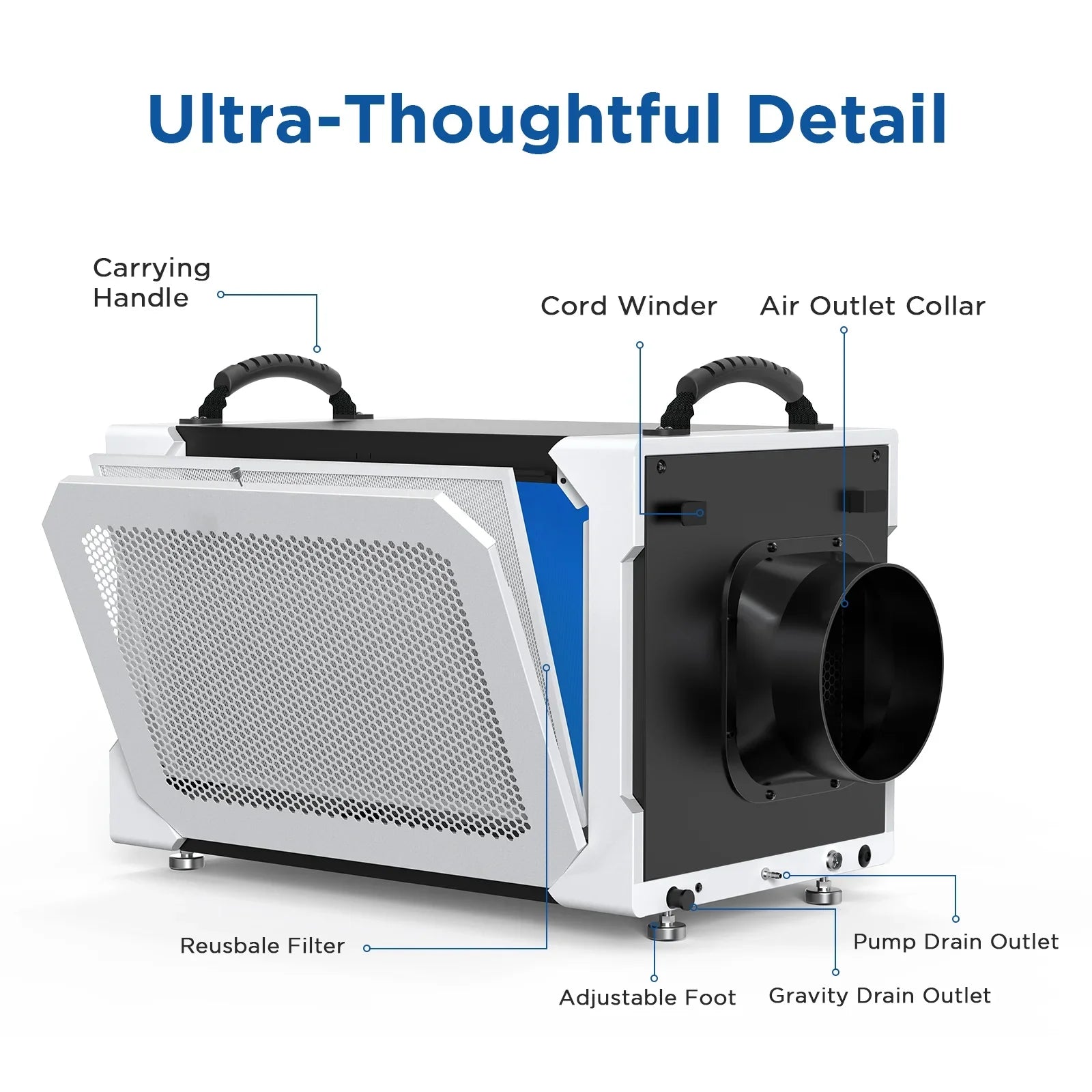 Pints Spaces, Moiswell for Commercial Pump Included and - Job Basements, Crawl Drain Warranty Industrial and Sites Hose, 5-Year - Efficient 235 Perfect Dehumidifier Areas,