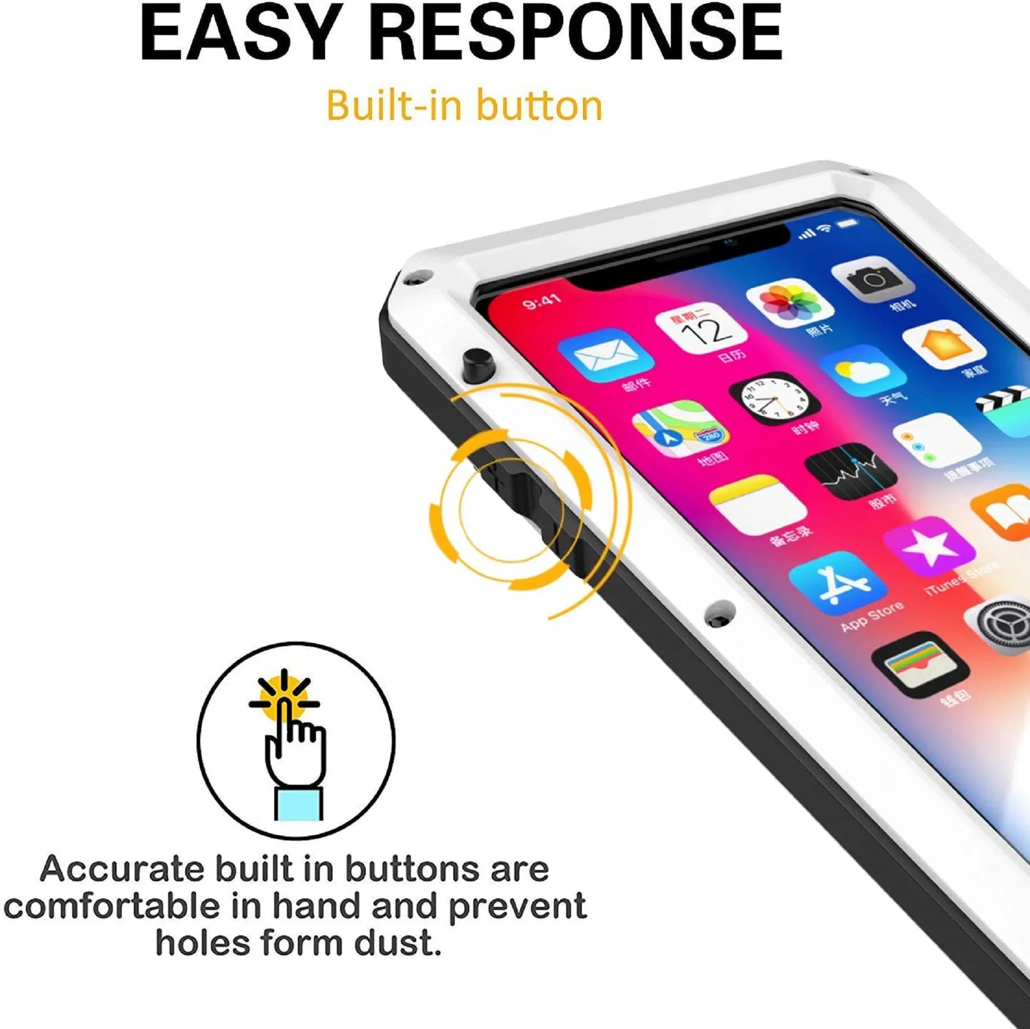 Heavy Scratch Case Military Metal Travel Rugged (Silver) and Outdoor Protection, Shockproof 6 Gorilla iPhone Grade Glass Resistant Aluminum Duty