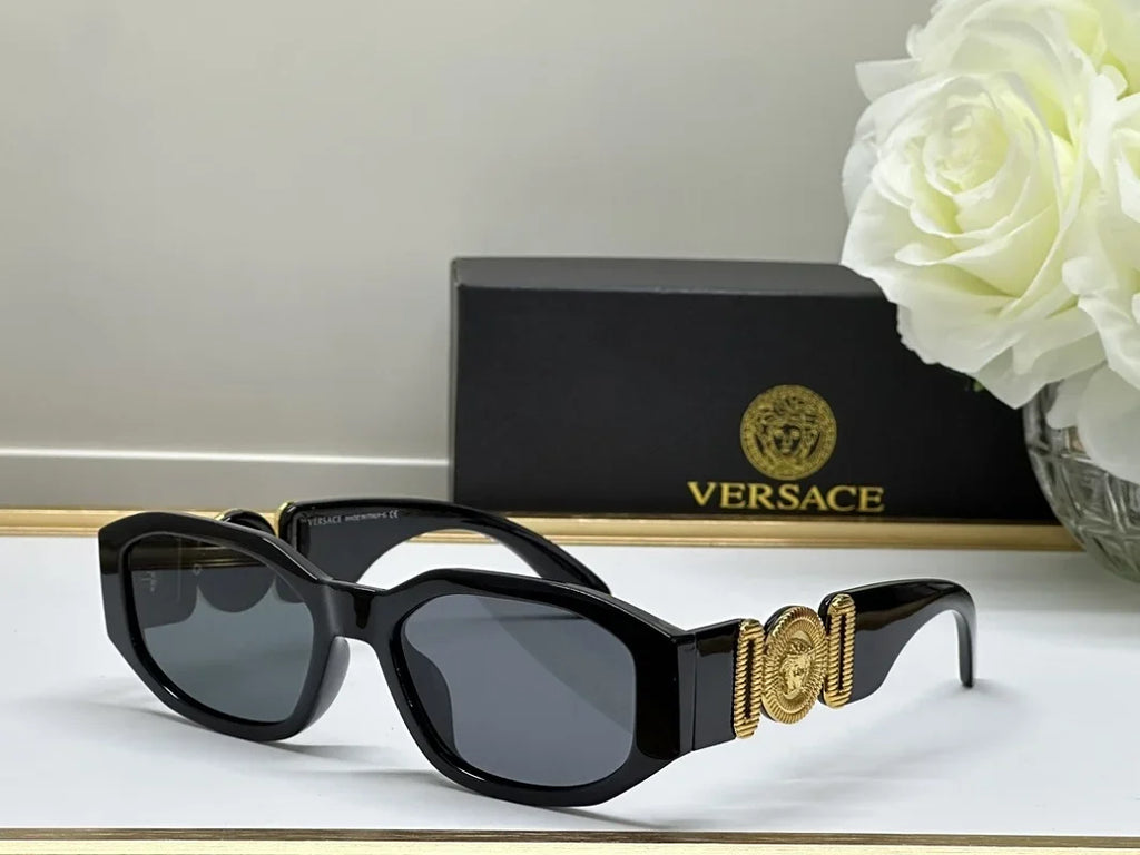 Geometric VE4361 Sunglasses Versacce Black 53mm/16-140 Adult Unisex's Plastic