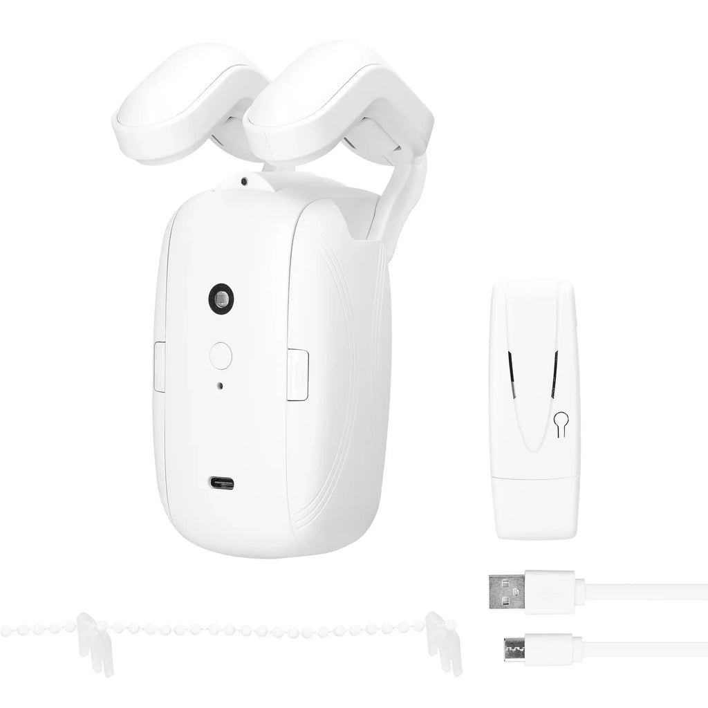 Support Robot Curtain Motor Intelligent for Home Compatible Setup WiFi Rod Control APP Walmeck Remote Opener No Curtain Wiring Electric Timer with & Sensing Automatic Gateways with Roman