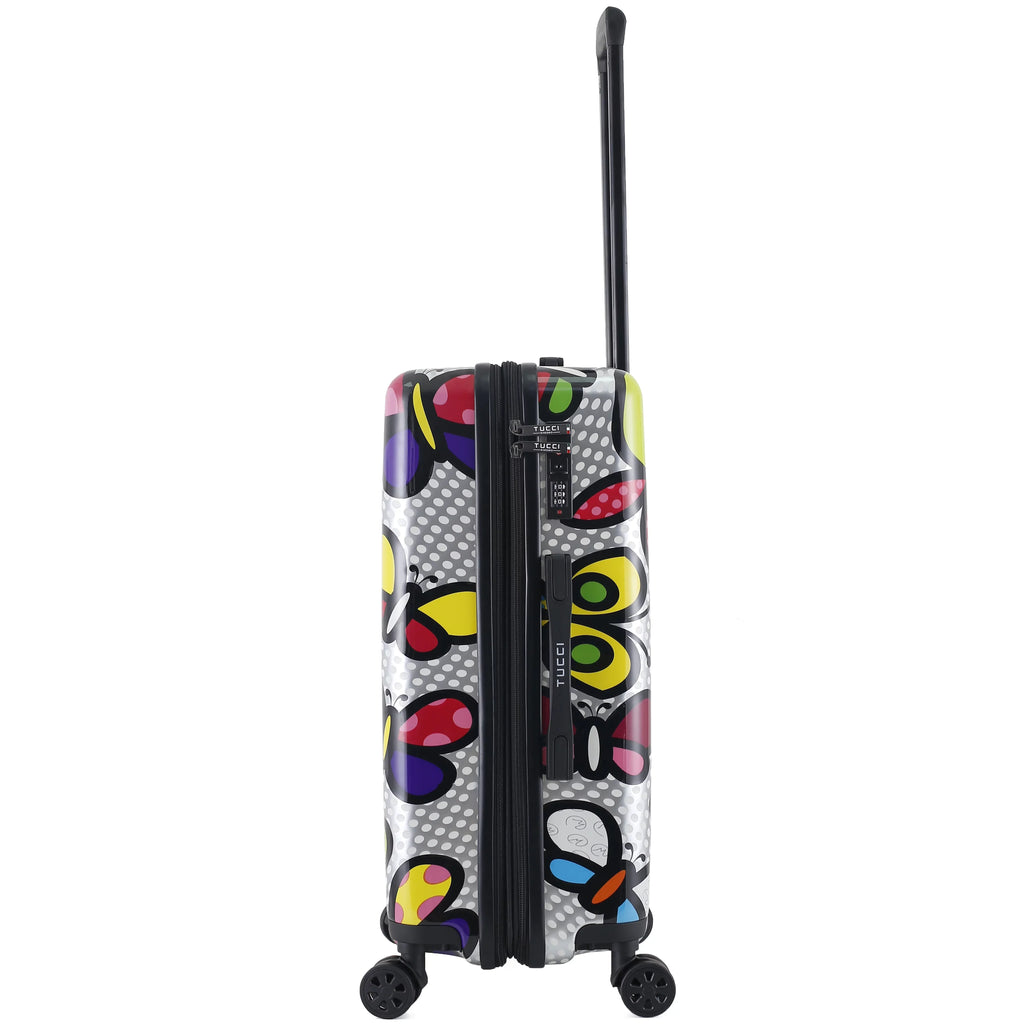 Butterfly Pop Pop 20" Luggage Italy Art Suitcase TUCCI