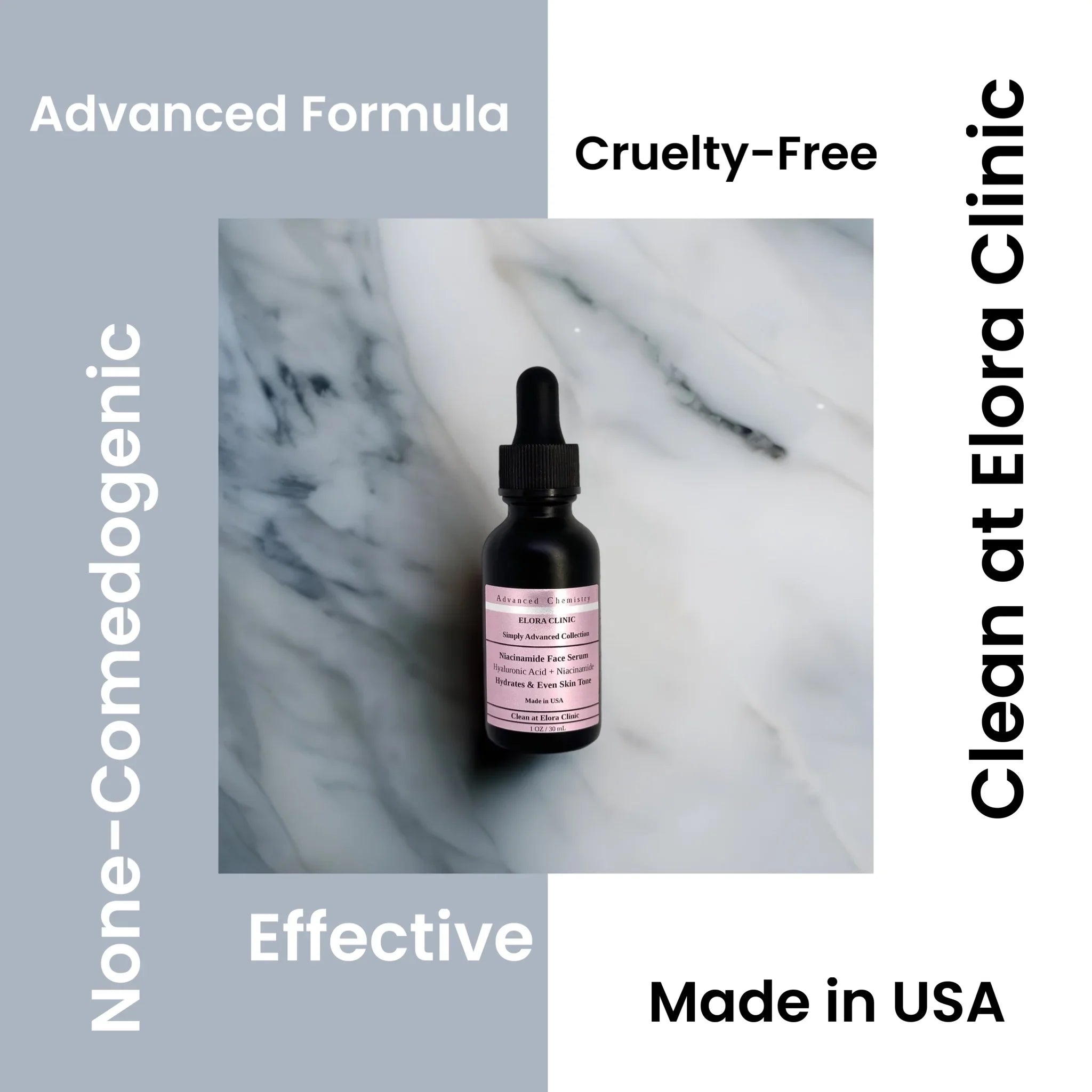 '- 20% Hyaluronic Oil Hyaluronic Clinic Hydrating 20 Serum Serum Elora - 20 Niacinamide Free - Niacinamide + acid Based Water Acid - Niacinamide +