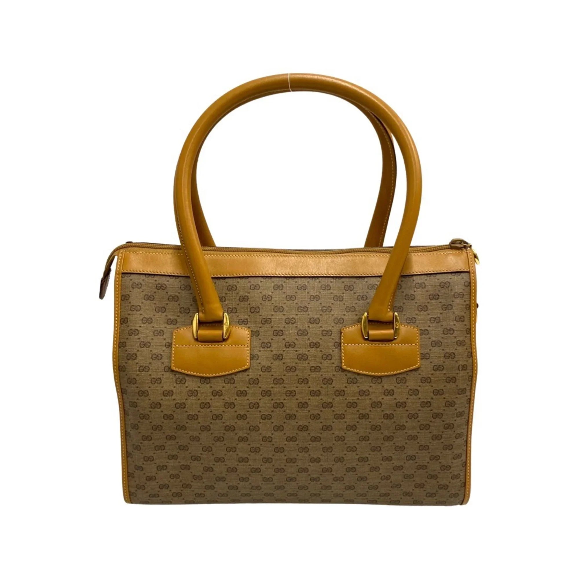 Gucci Genuine GUCCI Vintage Pre-Owned Old Shoulder 2way Handbag Bag Leather Micro Brown GG (Good)