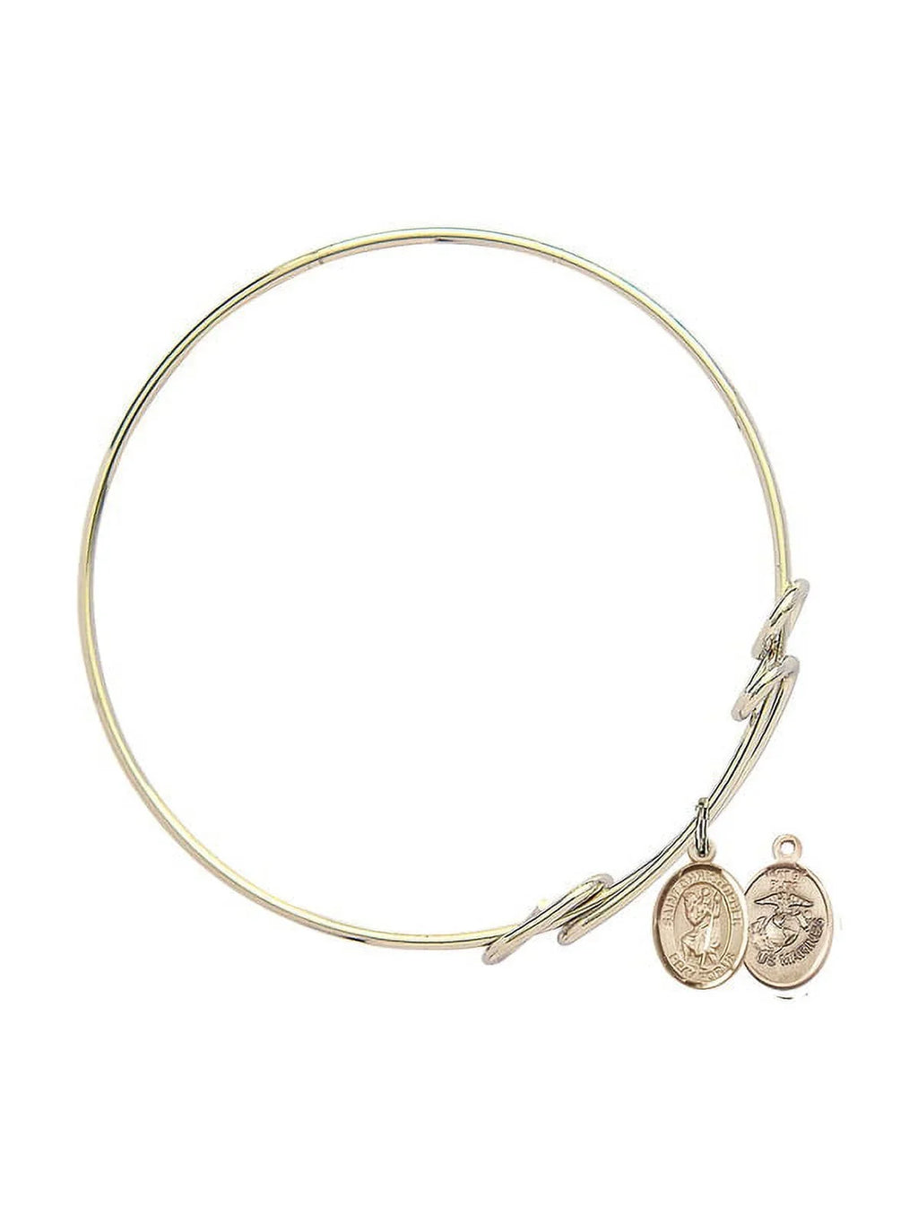 Bracelet Loop Christopher / St. Marines w/ Bangle inch 1/2 8 Double Round Gold-Filled in