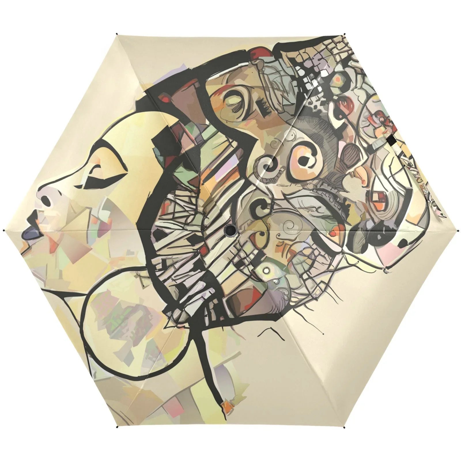Portrait Of JSTEL Hat Compact Umbrella African Cute Folding Lightweight Woman Rain Umbrellas for With Sun Travel Mini