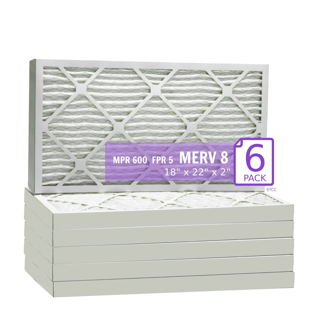 Air Surface MERV Extended Pleated Filter, Mechanical 8, Pack) 18x22x218x22x2, Purolator DMK80 (6
