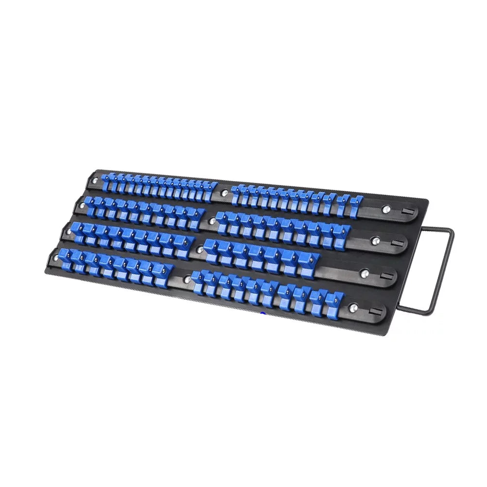Industrial 80 Rail Socket Rack Mountable Holder Sliding HEMOTON ABS Wrench Organize Socket Storage