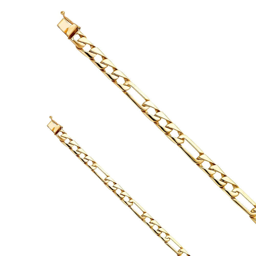 | Women | Elegant and 11.6 | 14k Bracelet Gift Chain Bracelets Men’s Gold Gold Men - Weight Jewelry 8" Link 14KY for for Figaro Yellow