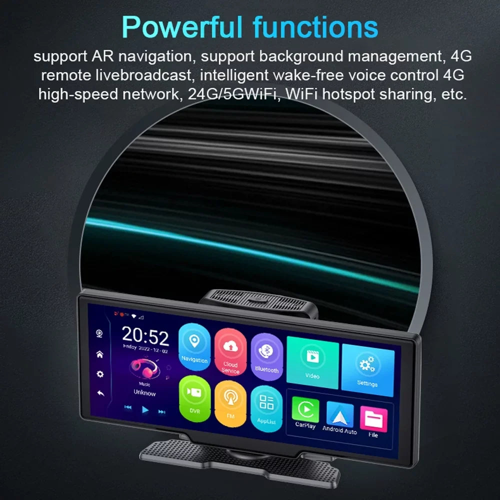 170 Video Degree - Experience - Recorder Dash Vision, 10.26in Enhance Navigation and Car Lens DVR, Angle, Car GPS Camcorder Navigation Multi-language Wide Your Safety Cam: Dual Car Night
