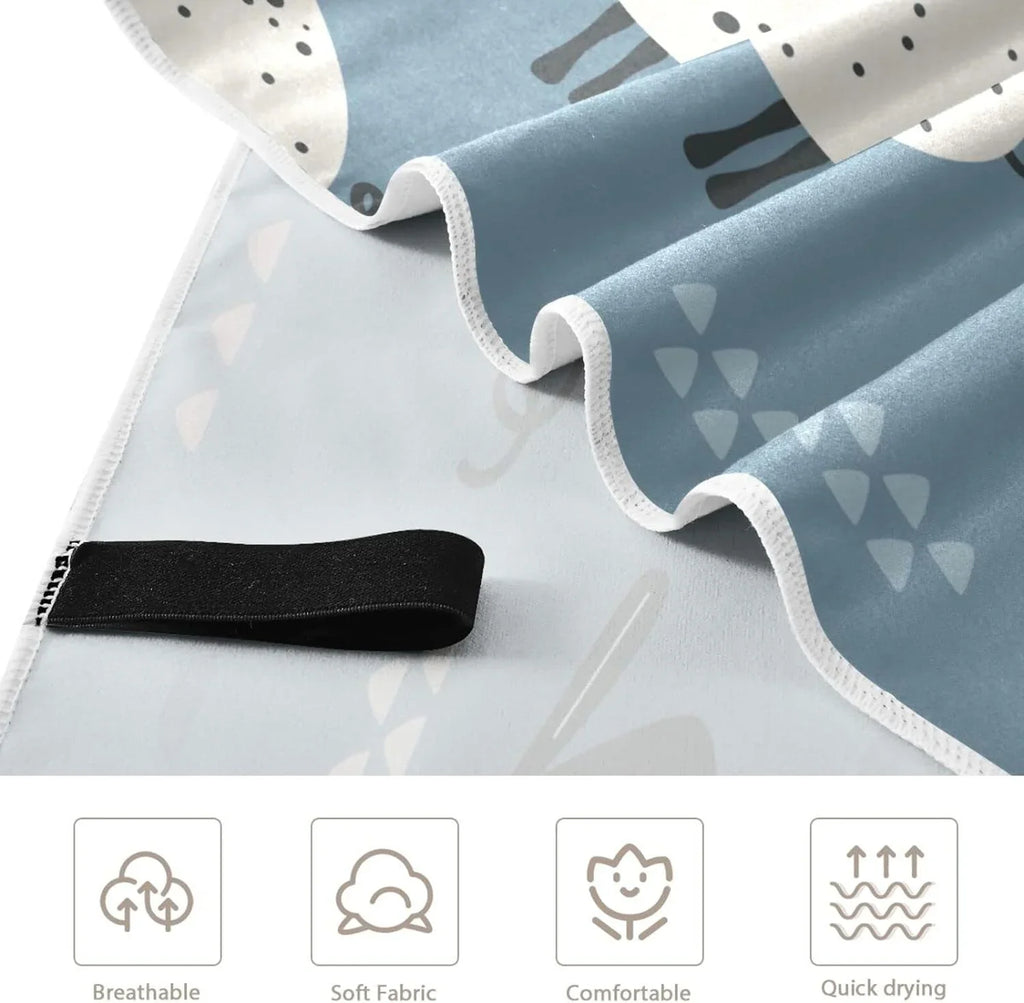 Bath Yoga Towel Microfiber Thin Pool Shower Swim Free 31”X71” Towel Cute Black Beach Towel Face Sand Blanket, Towel, Sheep Bestwell Oversized Quick Dry Multipurpose Lightweight