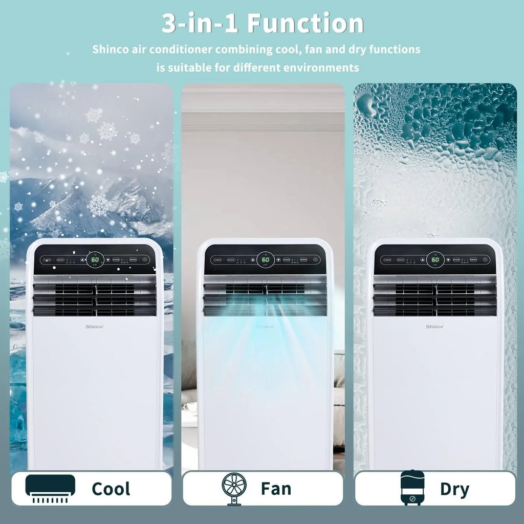 BTU Shinco Open Air Conditioner, SPF1-10C 10,000 White Portable Box