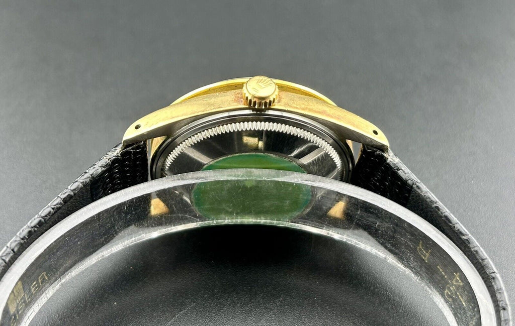 White Gold Dial Vintage Men's Watch Shell Perpetual 15505 Date 34mm Rolex Oyster