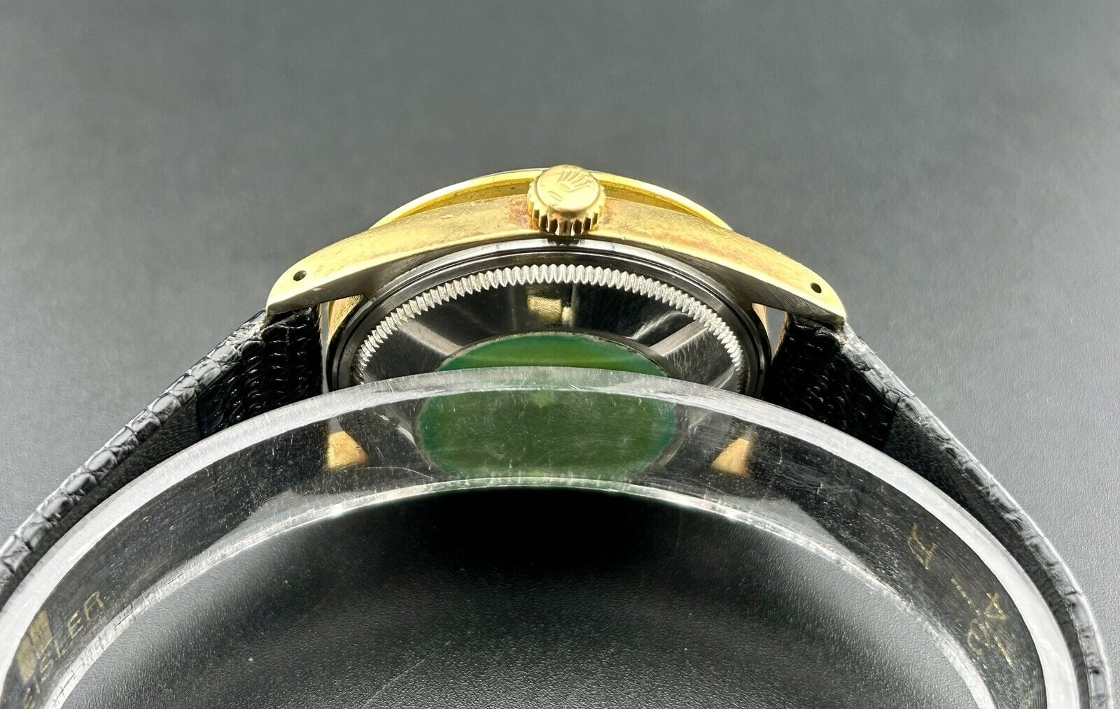 White Gold Dial Vintage Men's Watch Shell Perpetual 15505 Date 34mm Rolex Oyster