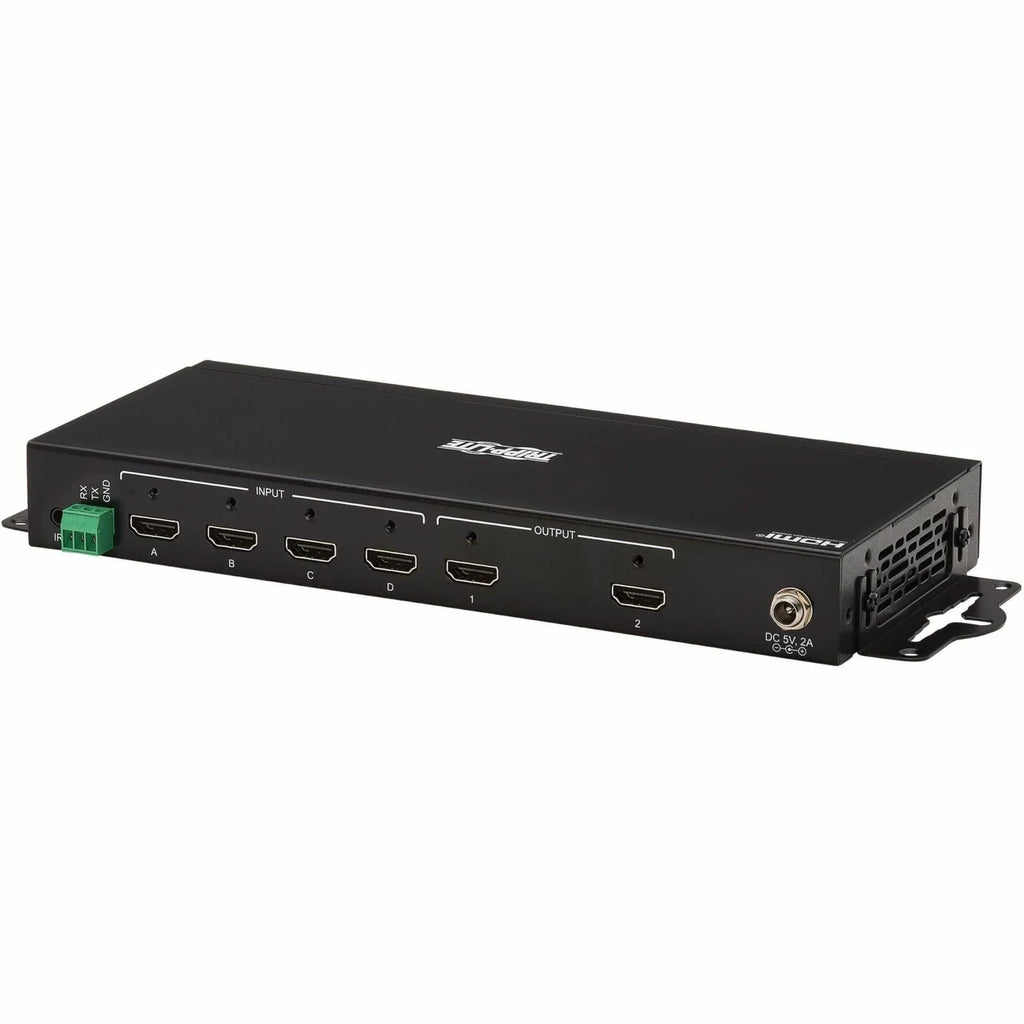 Switch/Splitter Matrix Remote 4K 4x2 Tripp - - 60 x ... - Display, 3840 1080p2 Computer, Lite - and TAA Support, HDR, with Hz, 2 4:4:4, 4K Signage, Control x Blu-ray Multi-Resolution 2160 HDMI Digital