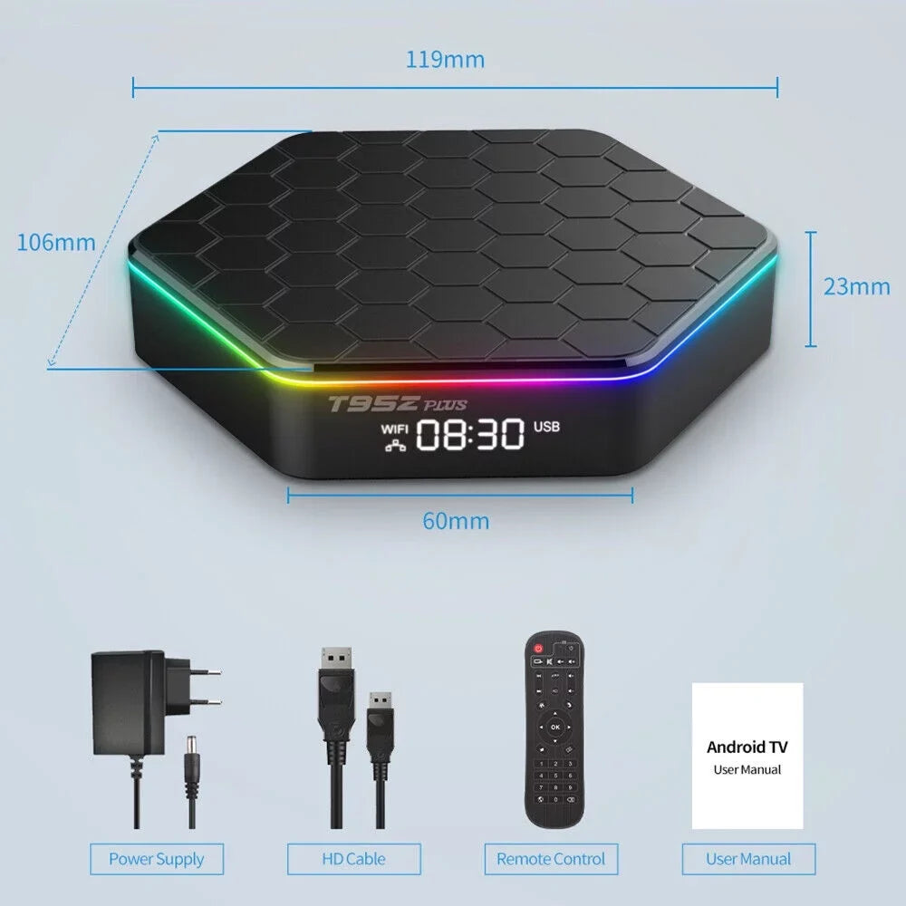 Android 6K JahyShow UHD Enjoy T95Z Quality and Box: Smart TV Features Plus 12.0