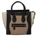 Micro Leather Luggage Beige Ladies Pre-Owned Shopper Handbag Celine (Good)