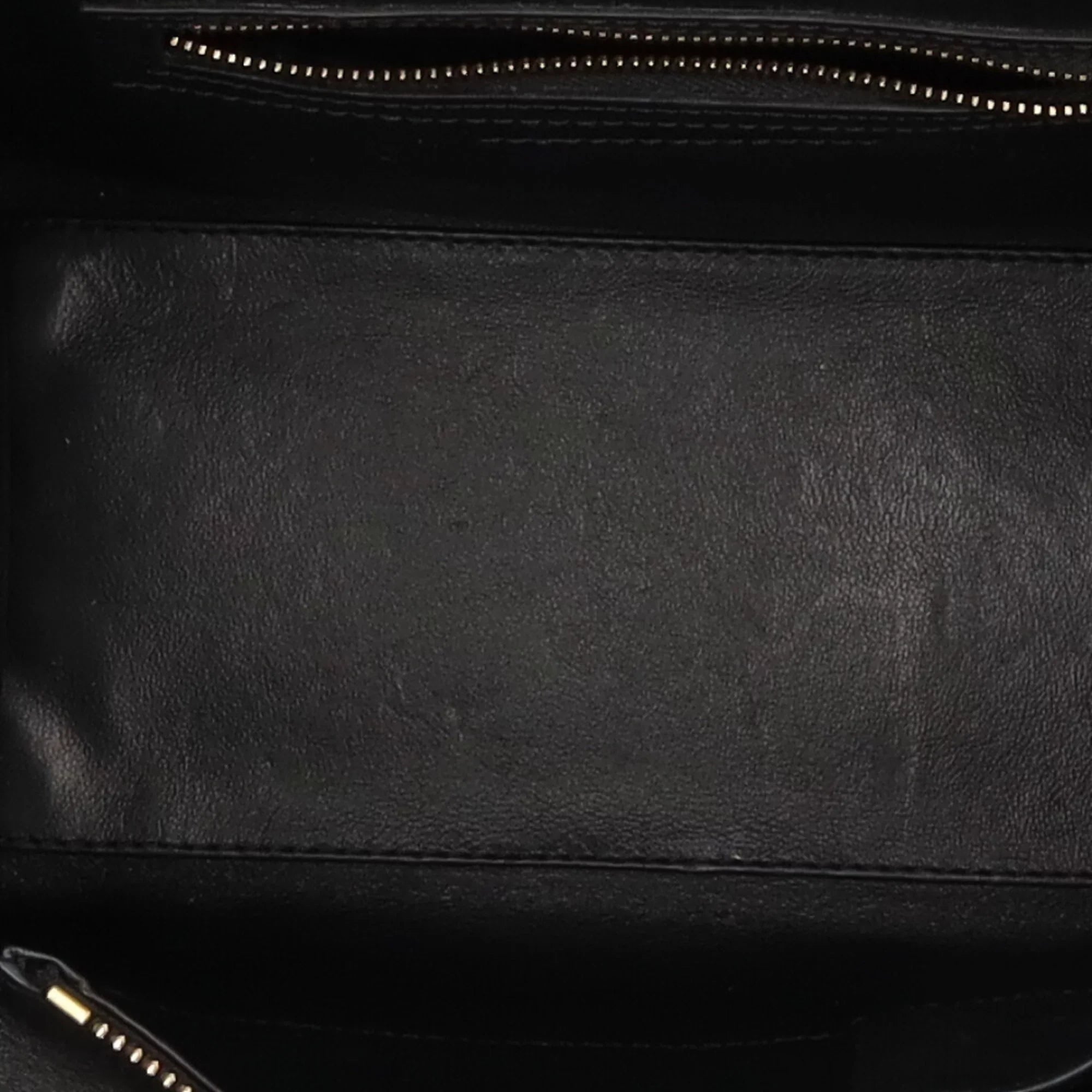 Micro Leather Luggage Beige Ladies Pre-Owned Shopper Handbag Celine (Good)