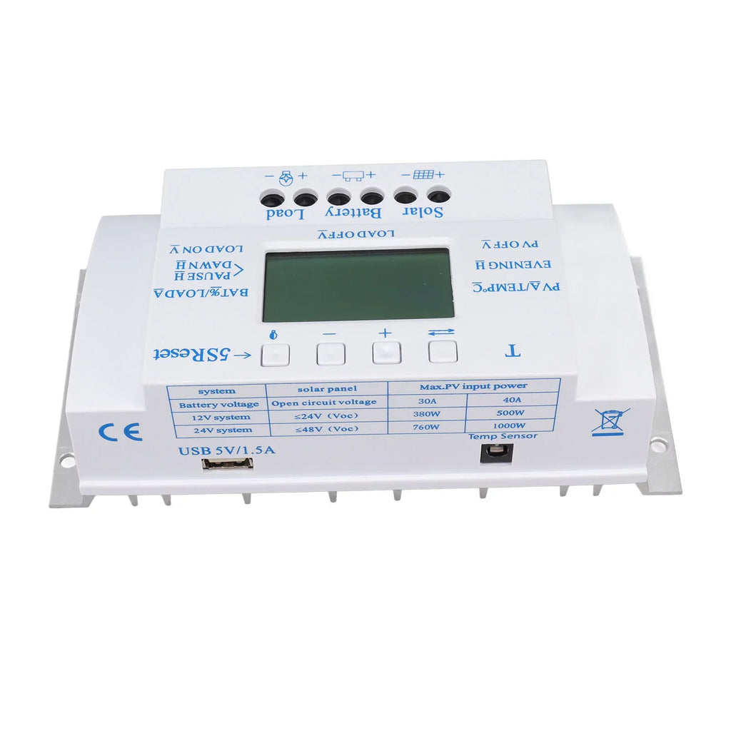 Controller Solar with T40A 24V MPPT Solar Smart Controller 12V Goldmeet Display Charge Screen