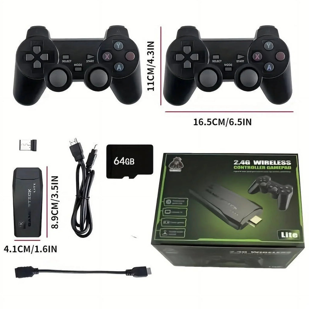 Output 9 HDMI 4K - Console Game Retro 64GB, Emulators, Wireless