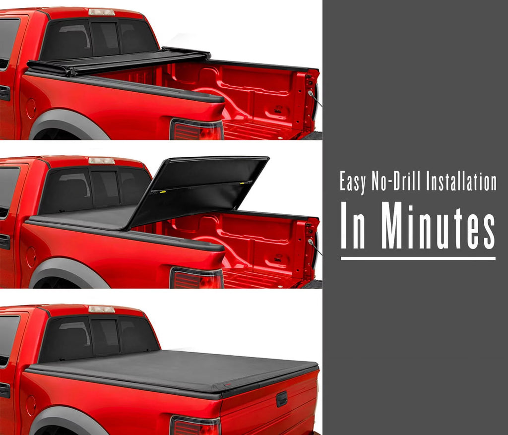 TCF371067 MaxMate Compatible 6' (73") 2019-2024 Bed | with Ford Ranger Soft Tri-fold Truck Bed Cover Tonneau |