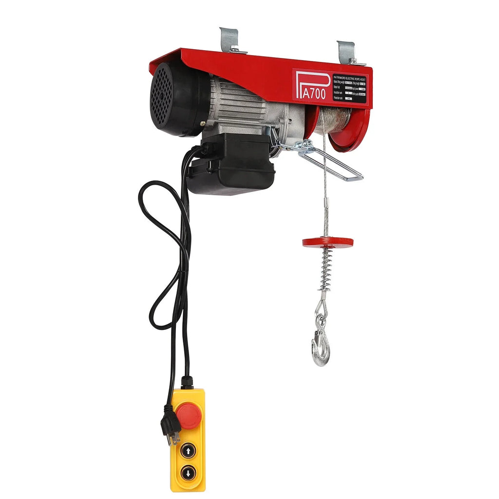 Winch Wire Control Electric 1543lbs 110V Hoist Winch Portable Remote W/ Electric