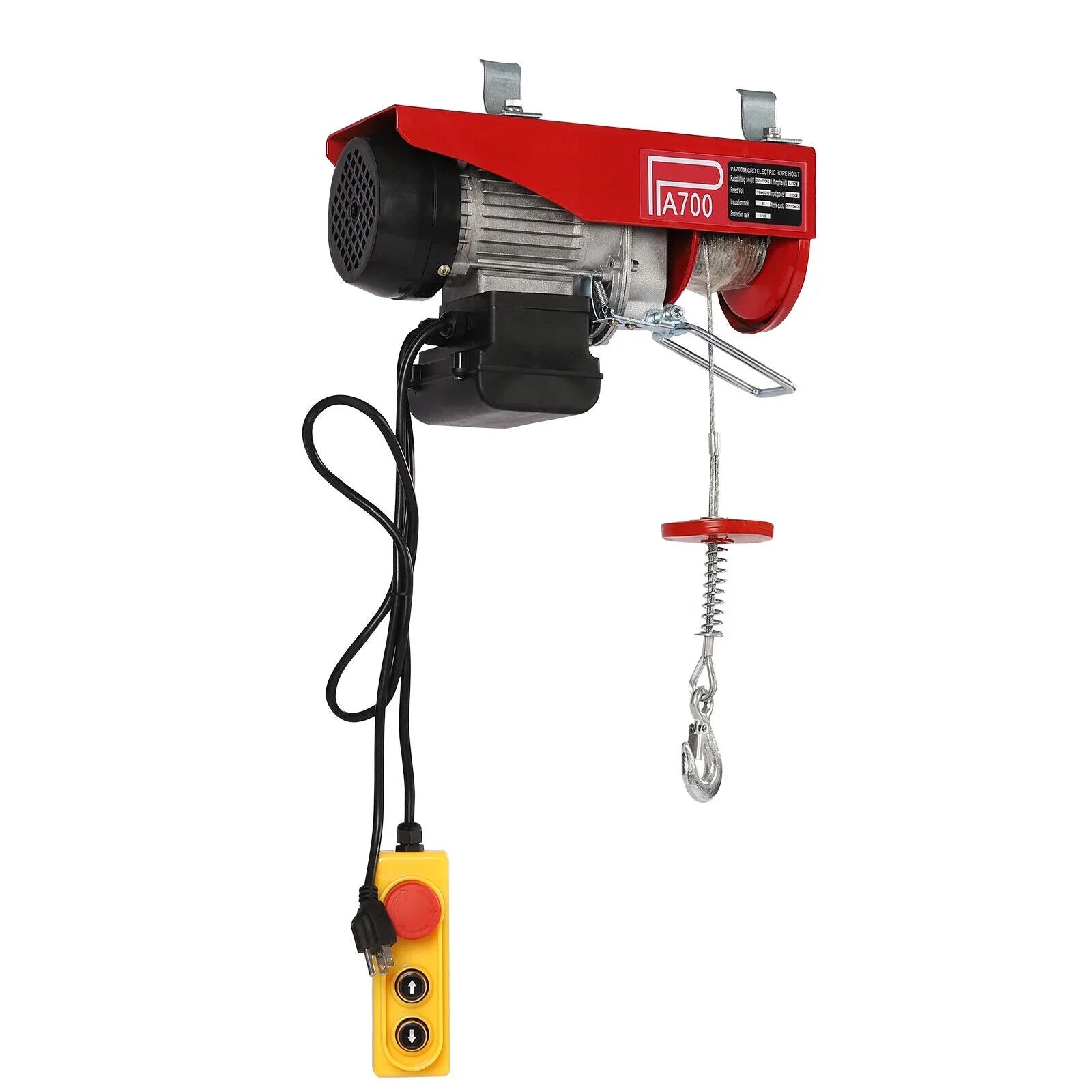 Winch Wire Control Electric 1543lbs 110V Hoist Winch Portable Remote W/ Electric