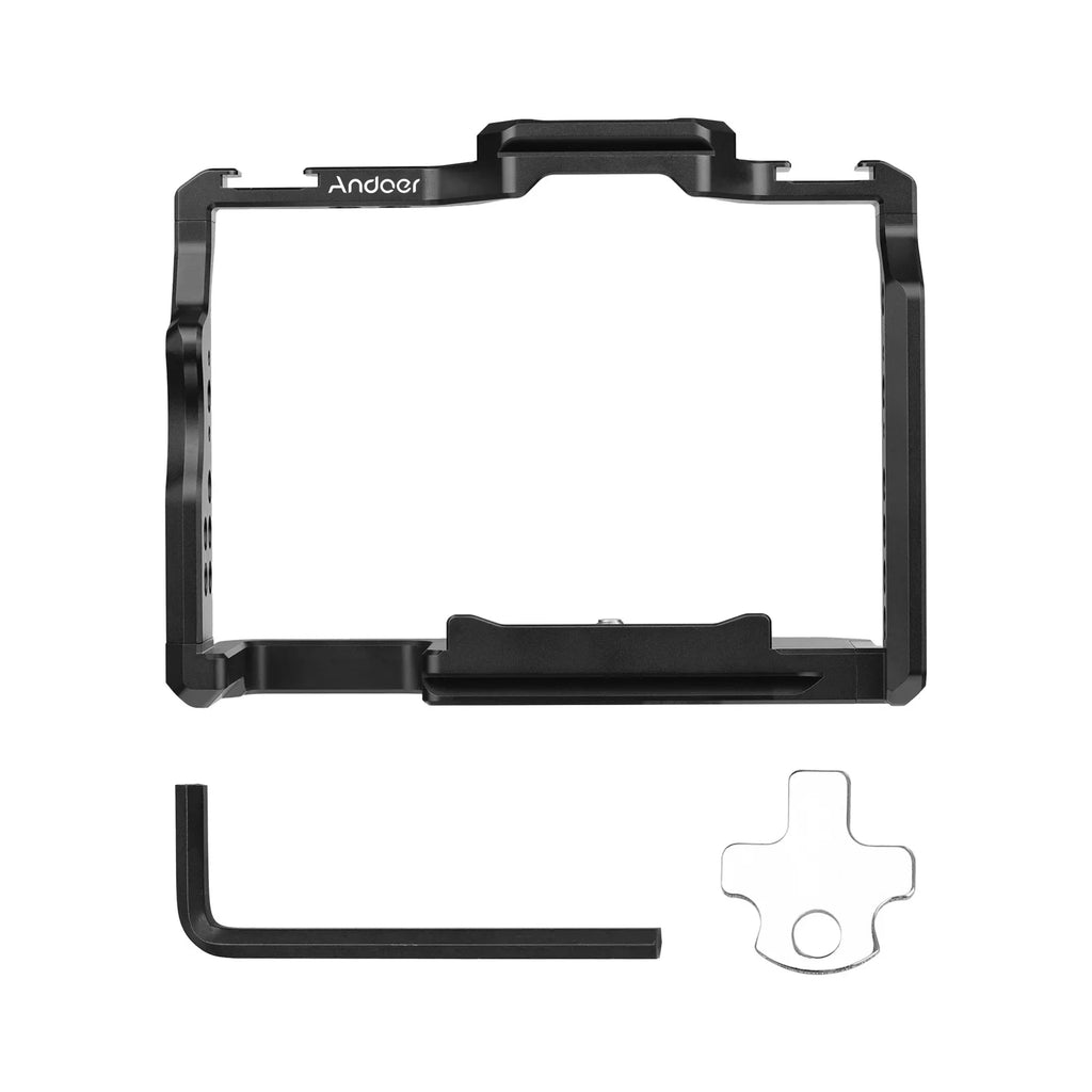 Shoe 1/4 for Video II/ Threads Cage Aluminum A7R A7III/ Camera A7II/ A7IV/ Replacement Cage III/ A7R Mounts Sony Inch II with A7S Cold Alloy Numerous Dual