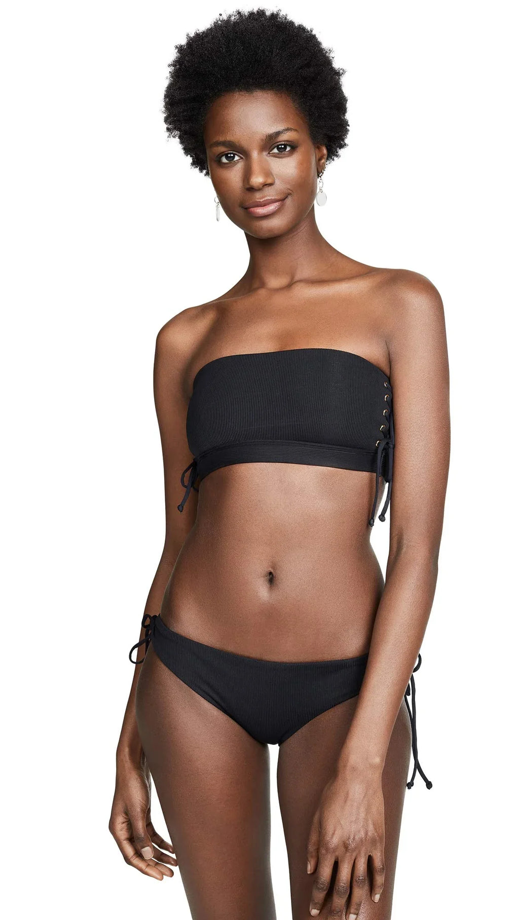 Crystal Size LSpace Black Women's Bikini Swimwear X-Small Top
