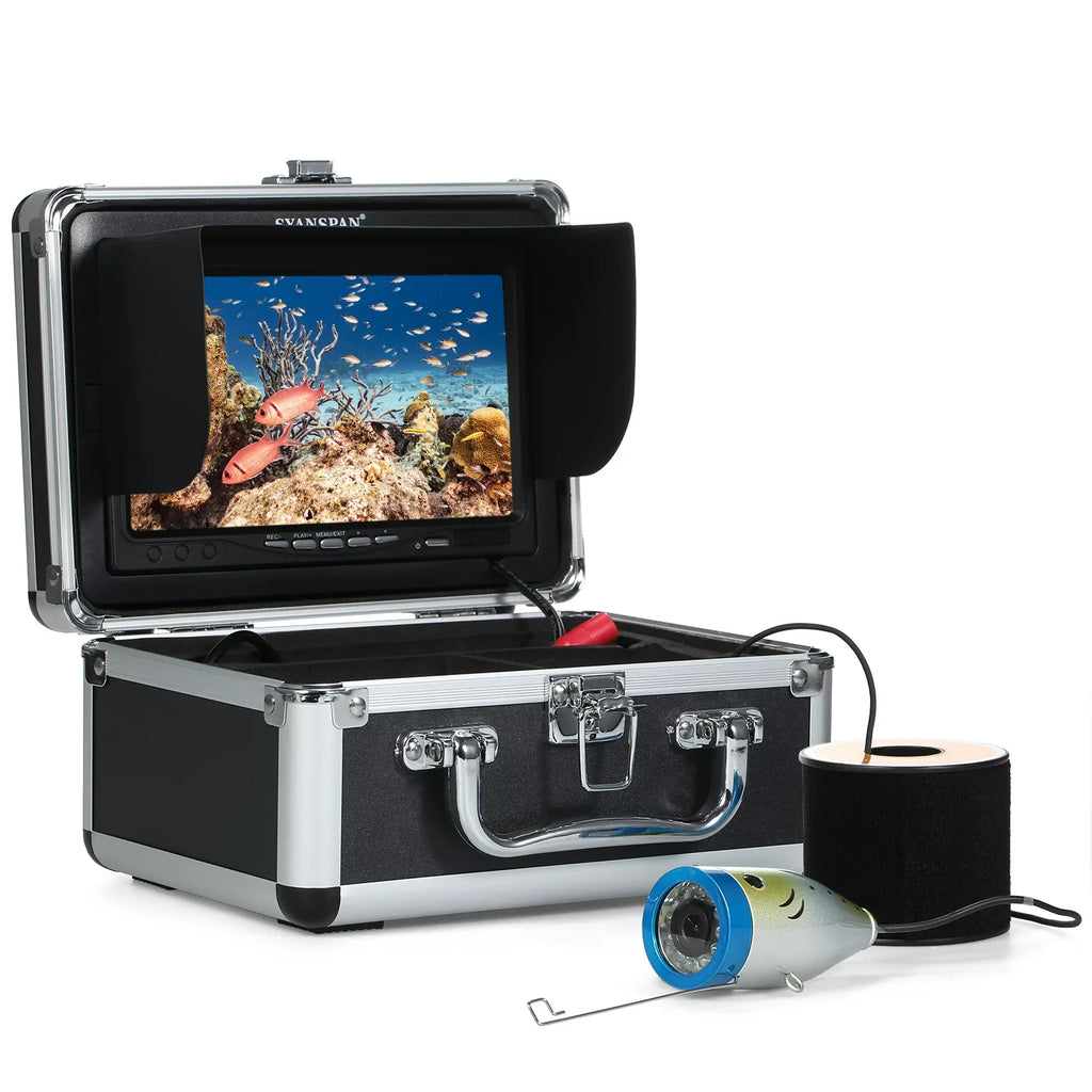 Finder Sea Cable Fishing with Boat moobody Waterproof LCD Display Ice Fish 15M/30M/50M for 7Inch/9Inch Camera Underwater IP68 Lake Fishing 12LEDs