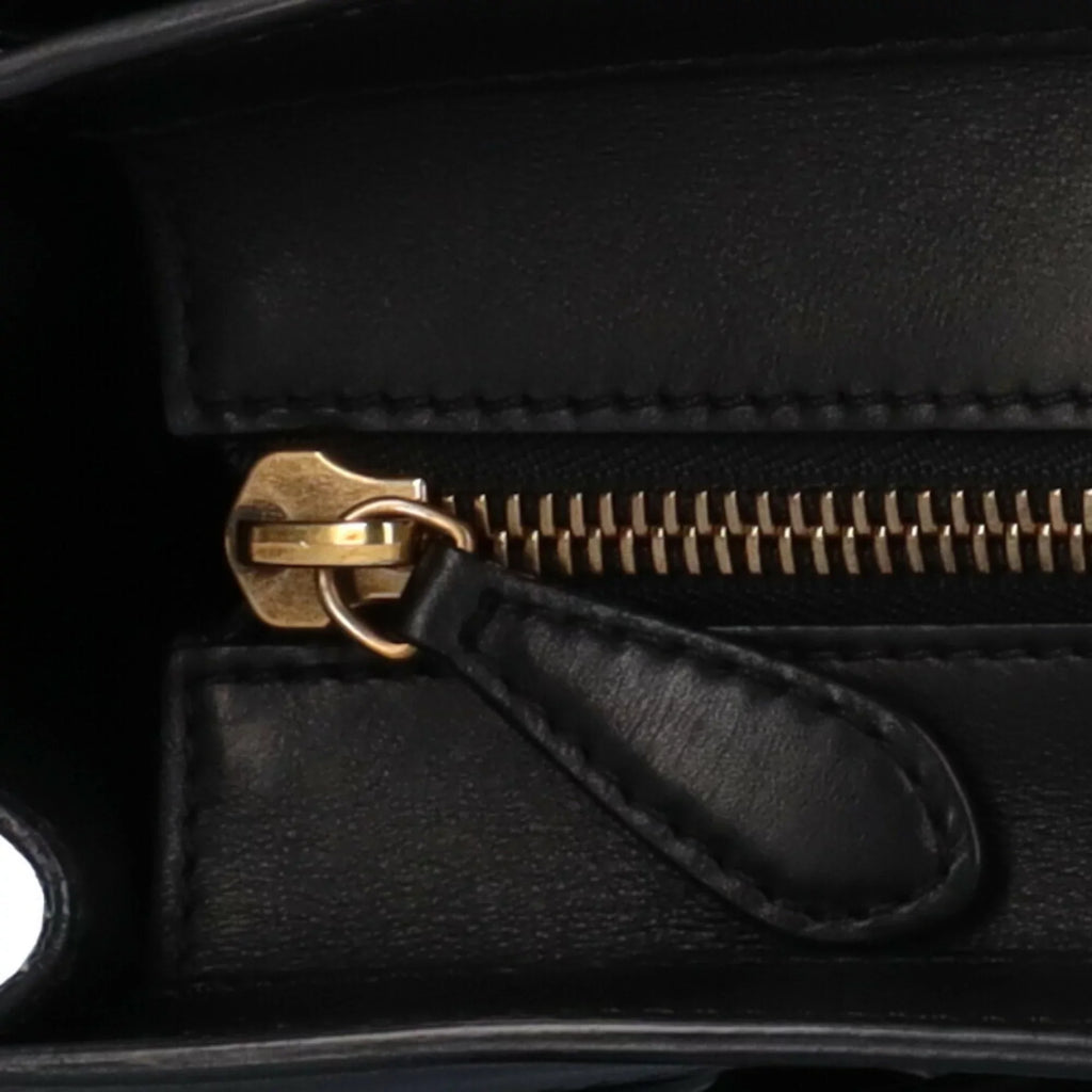 Micro Leather Luggage Beige Ladies Pre-Owned Shopper Handbag Celine (Good)