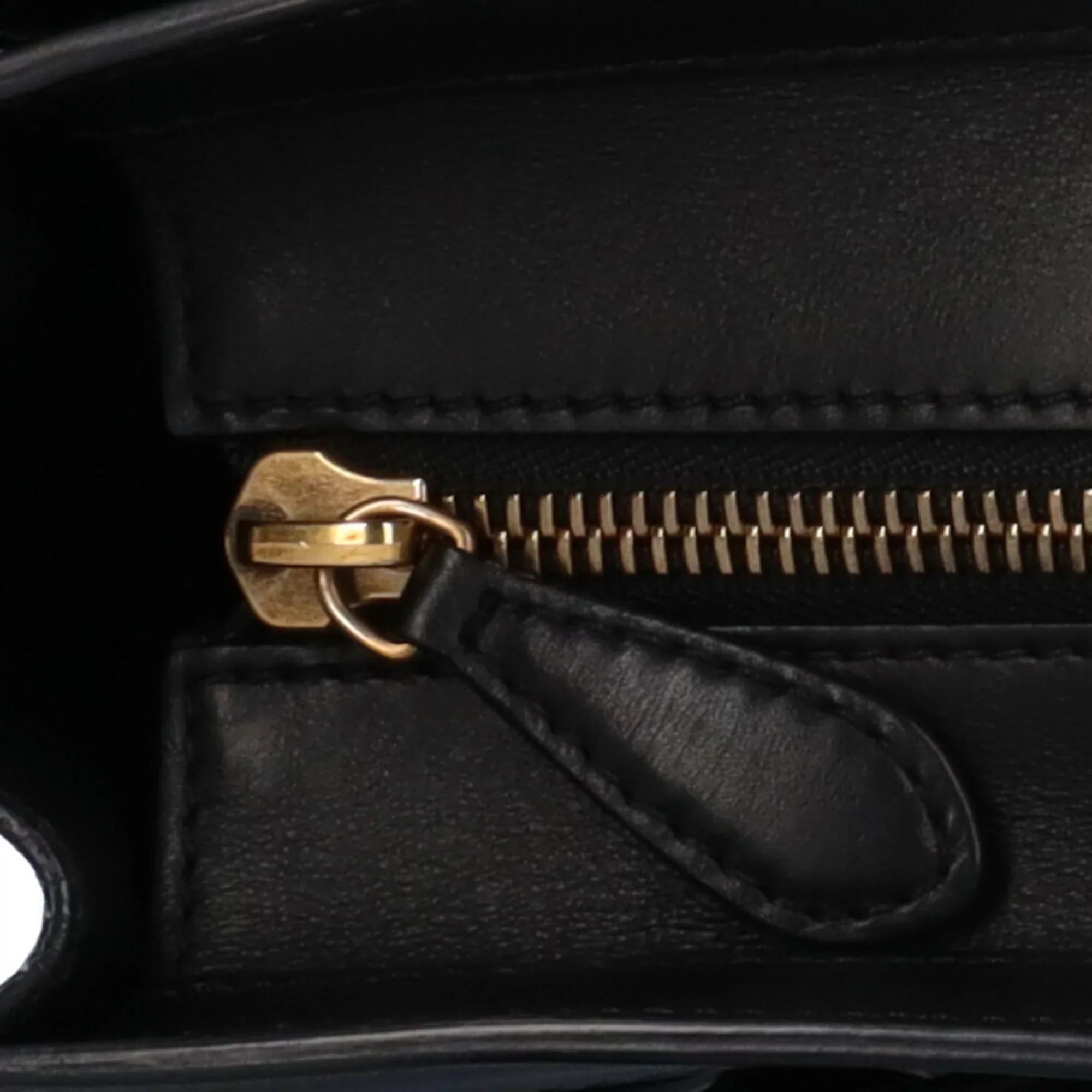 Micro Leather Luggage Beige Ladies Pre-Owned Shopper Handbag Celine (Good)