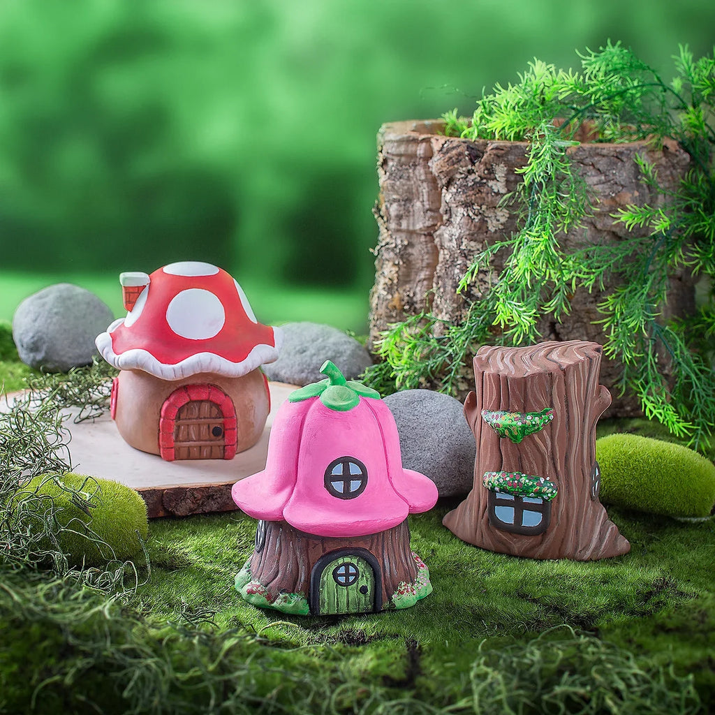 DIY Fairy Fun - Pc 6 Ceramic Express Houses