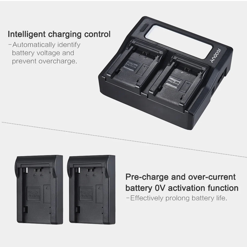 for Replacement A7III NP-FZ100 Dual A9 A7RIII Channel Sony Battery Suzicca LCD A7SIII