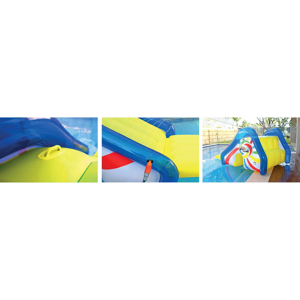 Sprayer, Slide and Pool an Blue Side Attached With Northlight 98-Inches Yellow