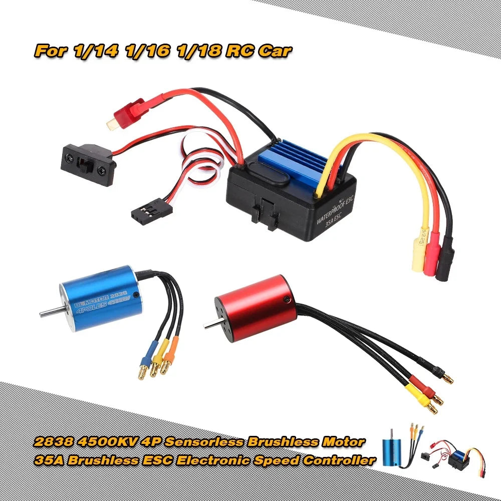 Esc Motor 35a Esc Accessories,1/16 1/16 Andoer 1/18Speed Mewmewcat 1/14 2838 Motor 1/14 35a Esc 4500kv 35a 4p 4p 4p Eryue Speed Speed 1/18Car Motor 4500kv 1/14 1/18 1/16
